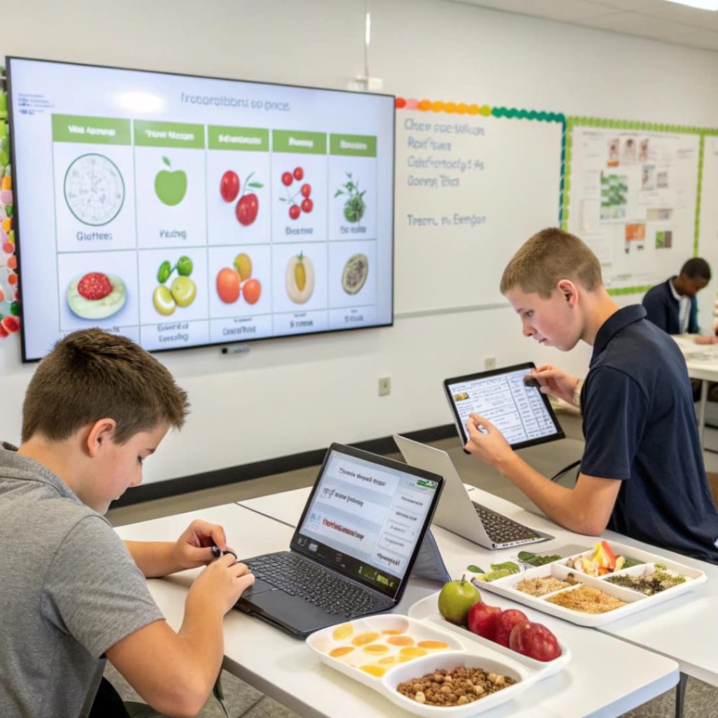 a virtual online nutrition lab with male students2 1